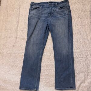 BKE Tyler Relaxed Straight Jeans 40x32 Medium Wash Stretch Denim Mens